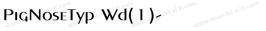 PigNoseTyp Wd(1)字体转换